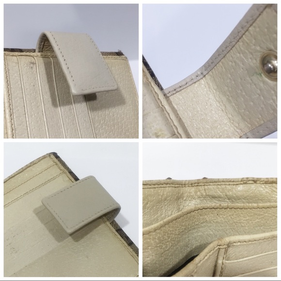 Gucci Eclipse brown monogram canvas off white leather compact wallet - Picture 8 of 12